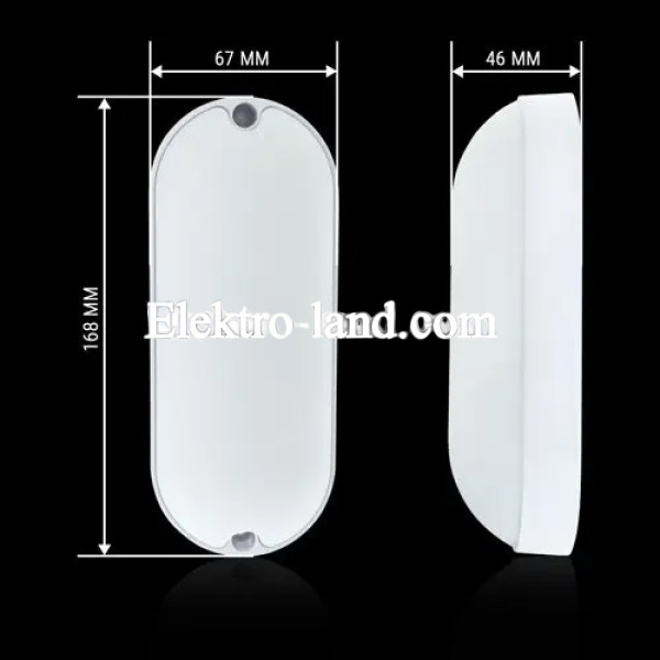 Светильник светодиодный ЖКХ Biom MPL-012-6 12Вт 6000К, овал